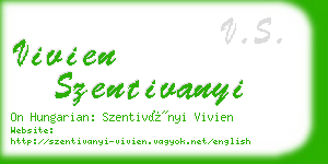 vivien szentivanyi business card